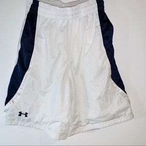 Under Armour Athletic Gym Sorts White Navy Medium